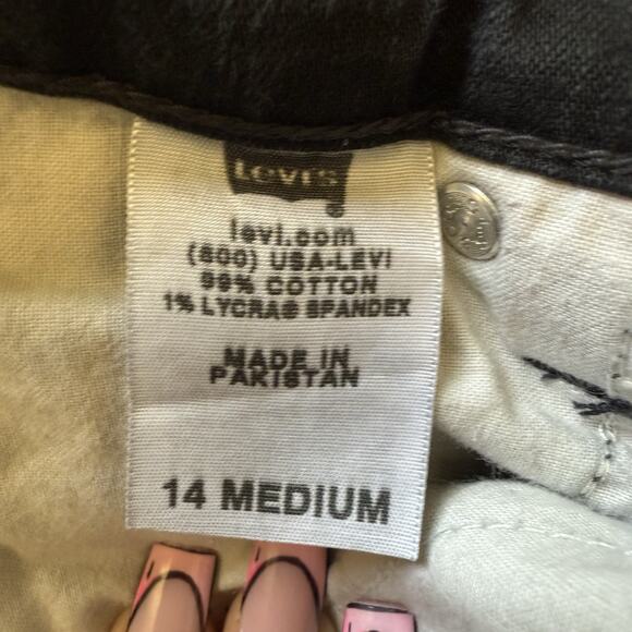 Vintage Levis 512 Jeans Women’s Sz 14 Black Bootcut Perfectly Slimming Y2K Denim - Picture 7 of 8